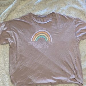 American Eagle “Love Who You Want To” Distressed T-Shirt Size XXL